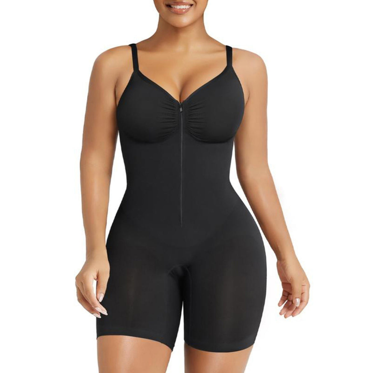 Women's Body Shaper Bodysuit Tummy Control Butt Lifting Shapewear with Zipper