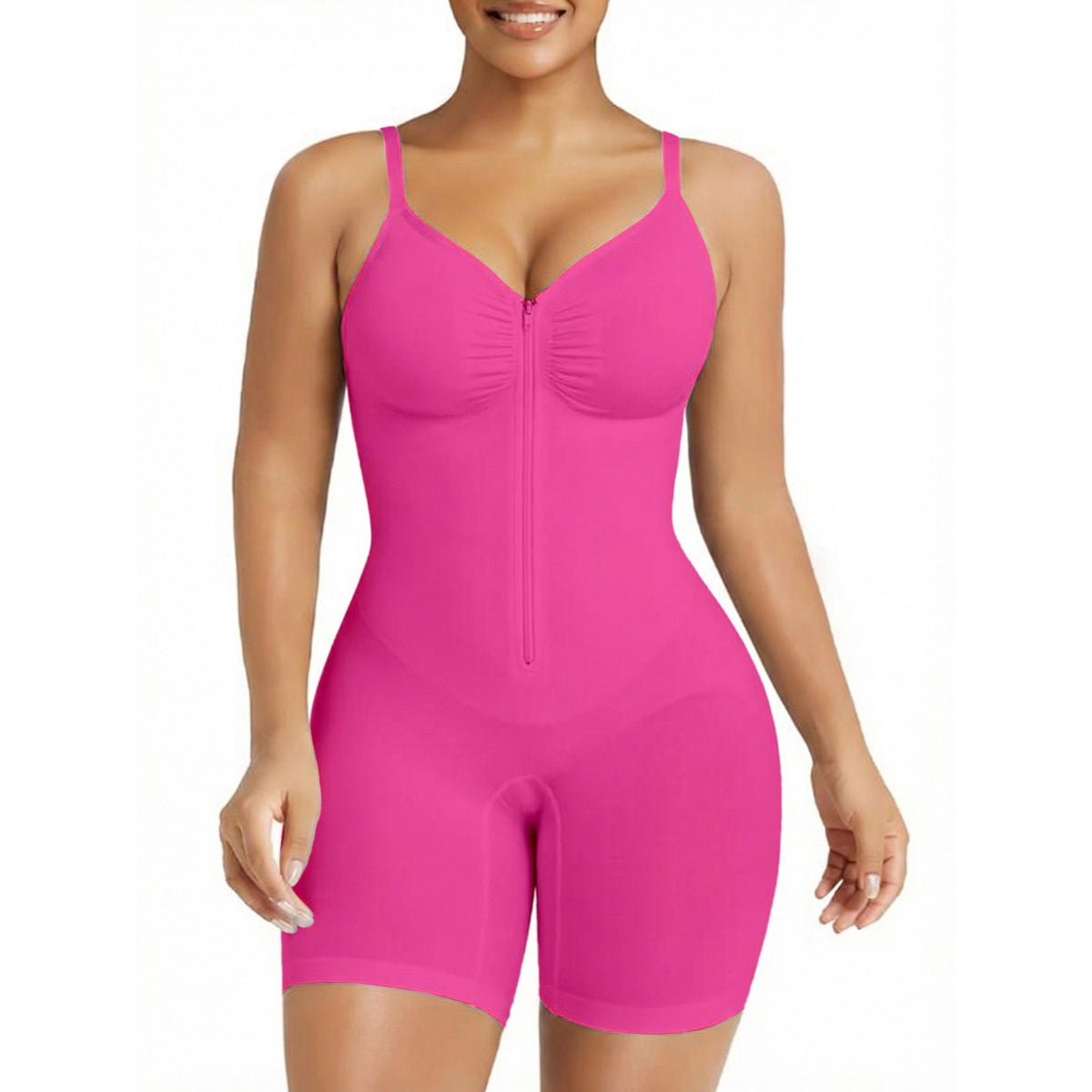 Women's Body Shaper Bodysuit Tummy Control Butt Lifting Shapewear with Zipper