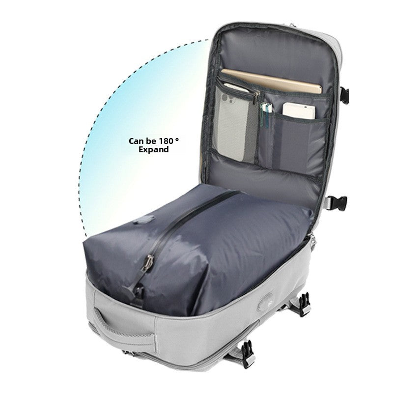 Vacuum compression travel backpack
