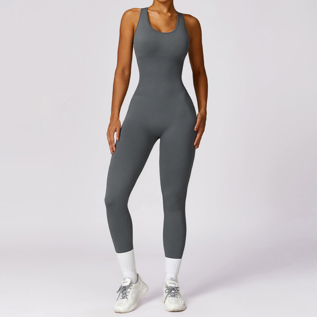 Nahtloses einteiliges Yoga-Outfit