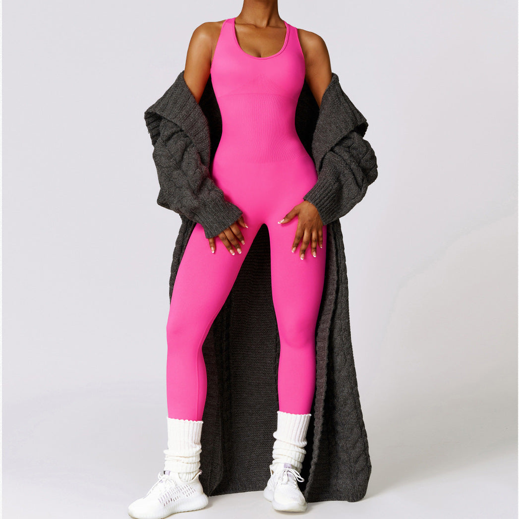Nahtloses einteiliges Yoga-Outfit