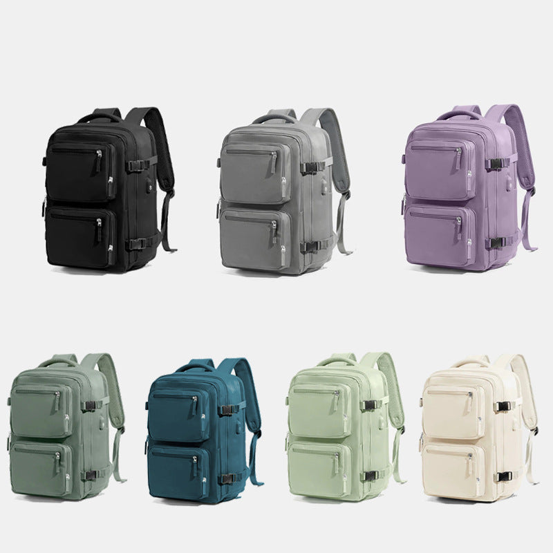 Vacuum compression travel backpack