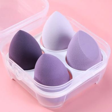 Éponge de Maquillage Pro x4 🥊 — Fond de Teint Parfait & Zéro Trace