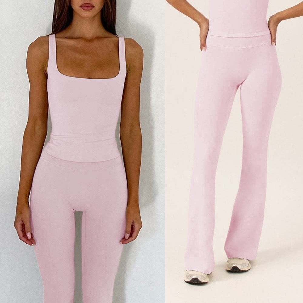 Women's Yoga Fitness Set with Quick-Dry Shorts