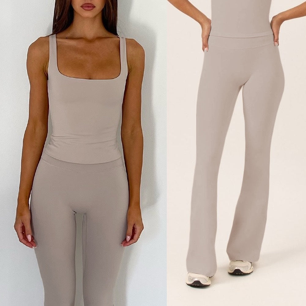 Women's Yoga Fitness Set with Quick-Dry Shorts