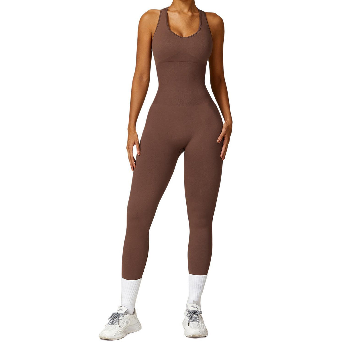 Nahtloses einteiliges Yoga-Outfit