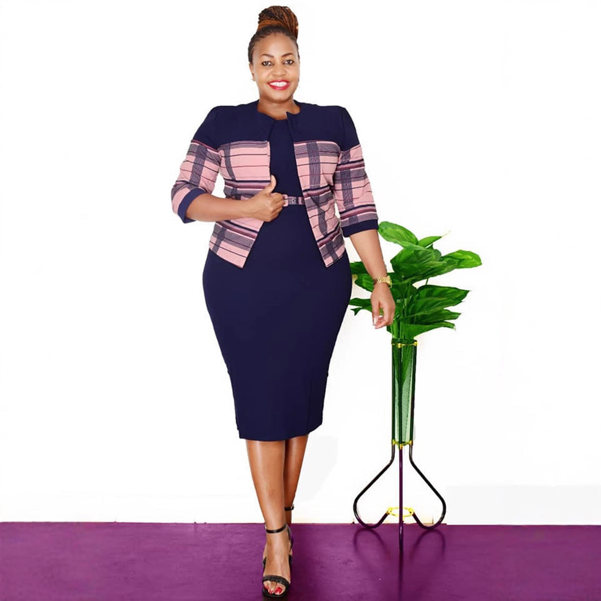 African plus-size dress