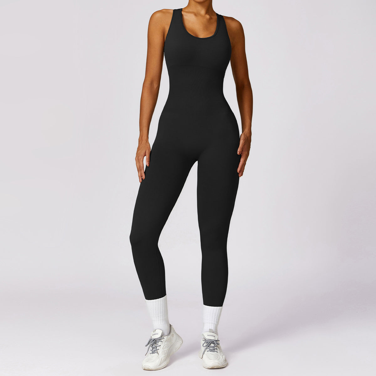 Nahtloses einteiliges Yoga-Outfit